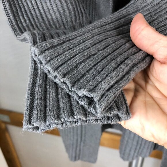 ARITZIA Talula Angora Cashmere Blend Grey Open Knit Cardigan Sz XS - Picture 5 of 8